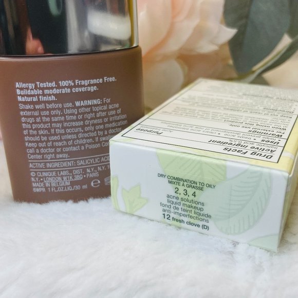 Clinique Acne Solutions Makeup 12 Fresh Clove 1 oz - Picture 4 of 4